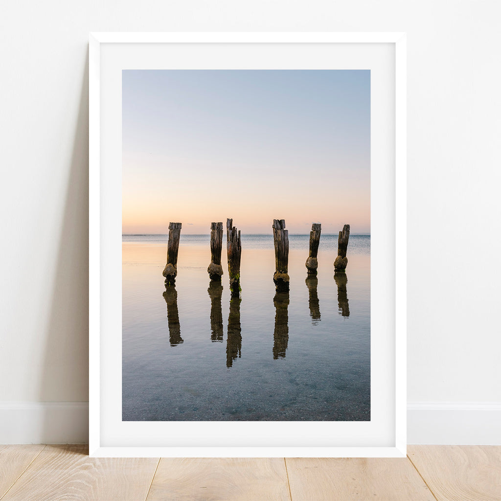 Clifton Springs Pier Pastels Print